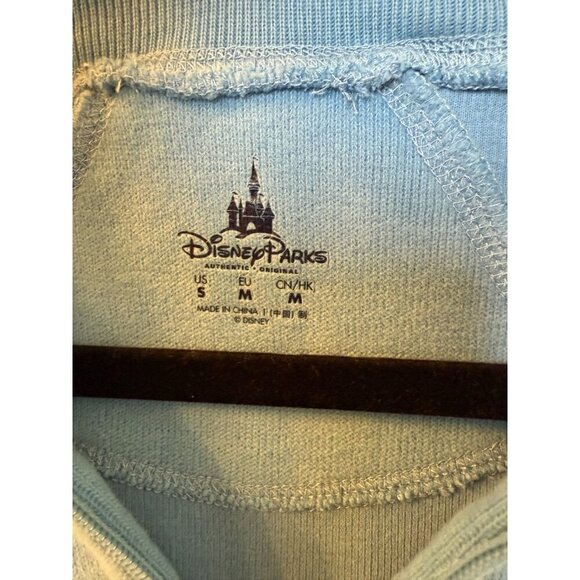 Disney Parks Mickey Mouse Men's Light Blue 1/4 Zip Pullover Size Small - Picture 3 of 8